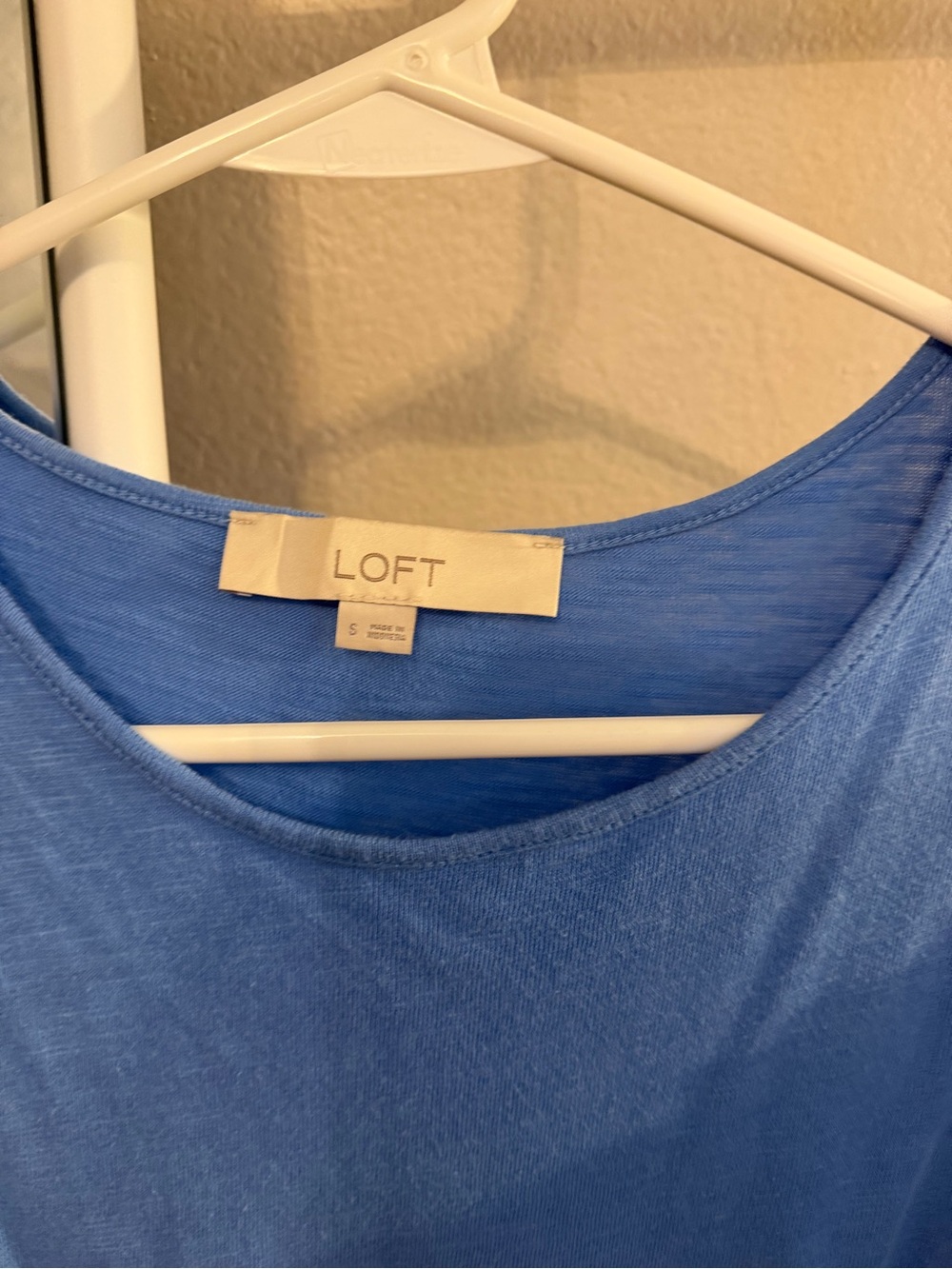LOFT Blue Ruffle-Trim Maxi Dress - Picture 2 of 3